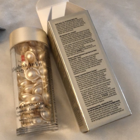 Elizabeth Arden Hyaluronic Acid Ceramide Capsules 60 Ct Hydra Plumping Serum NIB - Picture 7 of 12